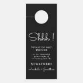 白黒結婚の歓迎が邪魔にならない ドアノブサイン (正面)