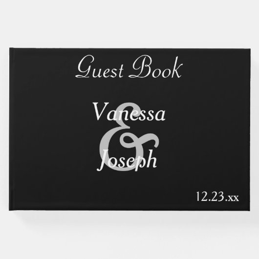 白黒結婚の ゲストブック (正面)