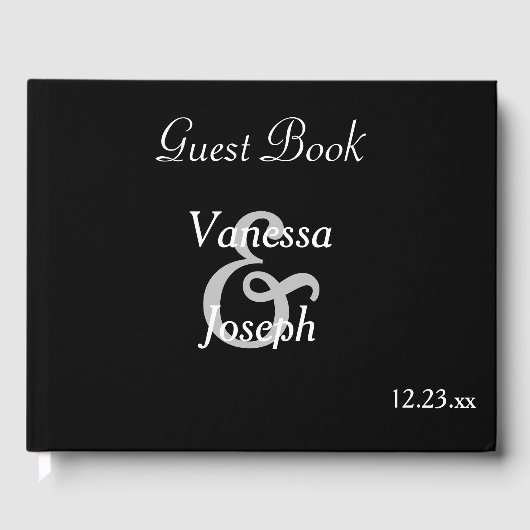 白黒結婚の ゲストブック (正面)