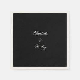 白黒結婚の スタンダードカクテルナプキン