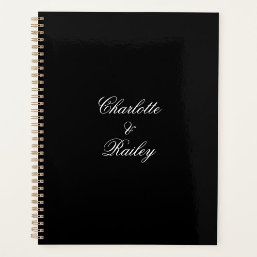 白黒結婚の プランナー手帳 (正面)