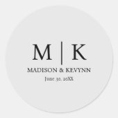 白黒結婚の ラウンドシール (正面)