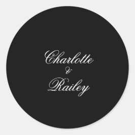 白黒結婚の ラウンドシール