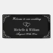 白黒結婚へようこそエレガント 横断幕 (横)