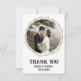 白黒結婚サンキューカード サンキューカード