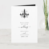 白黒結婚シャンデリアの送達命令 プログラム (正面)