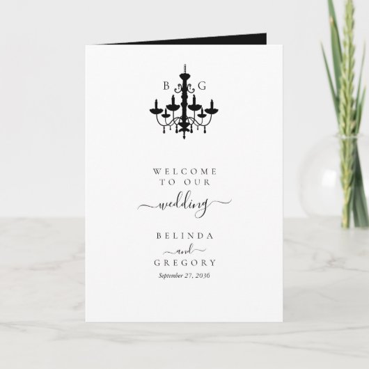 白黒結婚シャンデリアの送達命令 プログラム (正面)