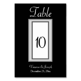 白黒結婚シルバーのテーブル番号カード テーブルナンバー