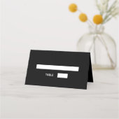 白黒結婚スクリプト プレイスカード (正面)