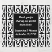 白黒結婚スモダンゲストサンキュー ビールラベル (シングルラベル)