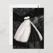 白黒結婚ズガウン ポストカード (正面/裏面)