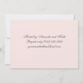 白黒結婚ズケーキ，水玉模様ブライダルシャワー 招待状 (裏面)