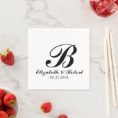 白黒結婚ズモノグラムナプキンス スタンダードカクテルナプキン (インサイチュ)