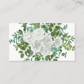 白黒結婚バラエレガントモダン エンクロージャーカード (裏面)