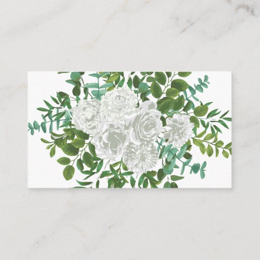 白黒結婚バラエレガントモダン エンクロージャーカード (裏面)