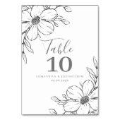 白黒結婚フローラ テーブルナンバー (裏面)