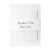 白黒結婚モノグラム 招待状ベリーバンド (正面例)