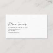 白黒結婚写真用名刺 名刺 (裏面)