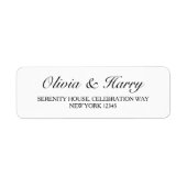 白黒結婚差出人住所ラベル ラベル (正面)
