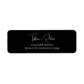 白黒結婚差出人住所 ラベル (正面)