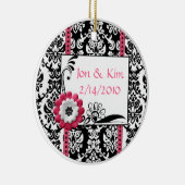 白黒結婚式の引き出物オーナメント セラミックオーナメント (右)