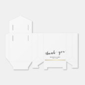 白黒結婚式の引き出物ボックスありがとう金ゴールド フェイバーボックス (折り畳みなし)