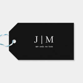 白黒結婚式の引き出物ラベルカスタマイズ可能文字 ギフトタグ