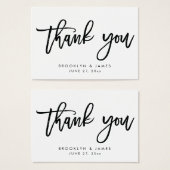 白黒結婚式の引き出物ラベルカード (正面&裏面)