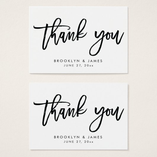 白黒結婚式の引き出物ラベルカード (正面&裏面)