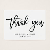 白黒結婚式の引き出物ラベルカード (正面)