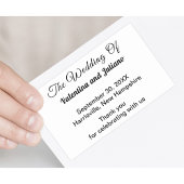 白黒結婚式の引き出物四角形シール 長方形シール