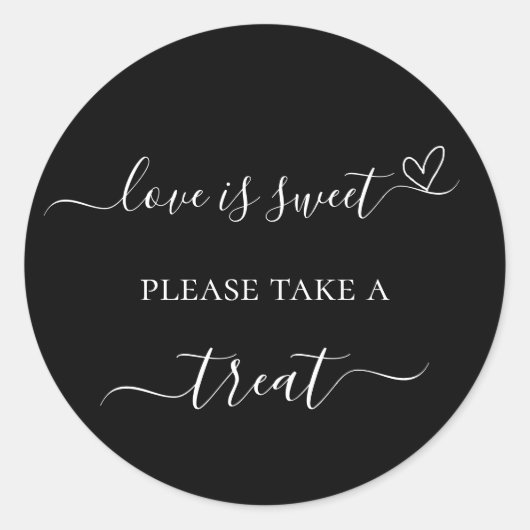 白黒結婚式の引き出物治療 ラウンドシール (正面)