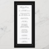 白黒結婚式エレガント プログラム (裏面)