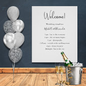 白黒結婚式プログラム詳細 ポスター