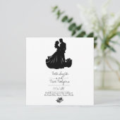 白黒結婚式招待状 (スタンド正面)