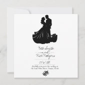 白黒結婚式招待状 (正面)