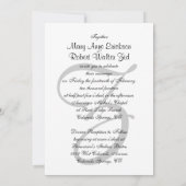 白黒結婚式招待状 |イニシャルZ 招待状 (裏面)