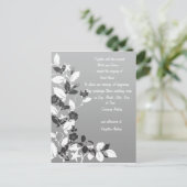 白黒結婚式招待状 インビテーションポストカード (スタンド正面)