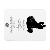 白黒結婚式招待状 マグネット (横)