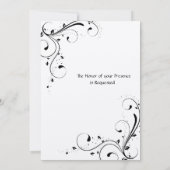 白黒結婚式招待状 招待状 (裏面)