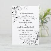 白黒結婚式招待状 招待状 (スタンド正面)