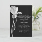 白黒結婚式招待状 招待状 (スタンド正面)