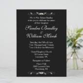 白黒結婚式招待状 招待状 (スタンド正面)