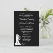 白黒結婚式招待状 招待状 (スタンド正面)