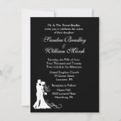 白黒結婚式招待状 招待状 (正面)