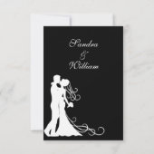 白黒結婚式招待状 招待状 (裏面)