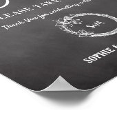 白黒結婚式 プログラムファンサイン ポスター (角)