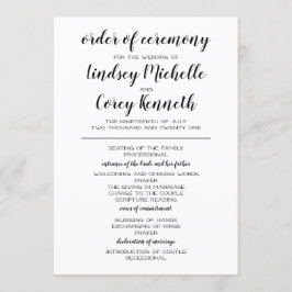 白黒結婚式 プログラム