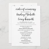 白黒結婚式 プログラム (正面/裏面)