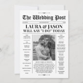 白黒結婚式 プログラム+タイムライン新聞 シーズンカード (正面)